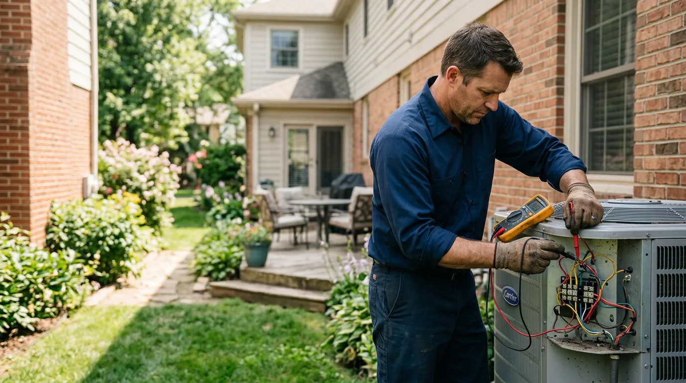 HVAC technician working near Stow, NY